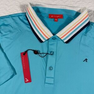 Redvanly Mael Polo Men XXL Curacao Blue Golfcore 4-Way Stretch NWT R2505